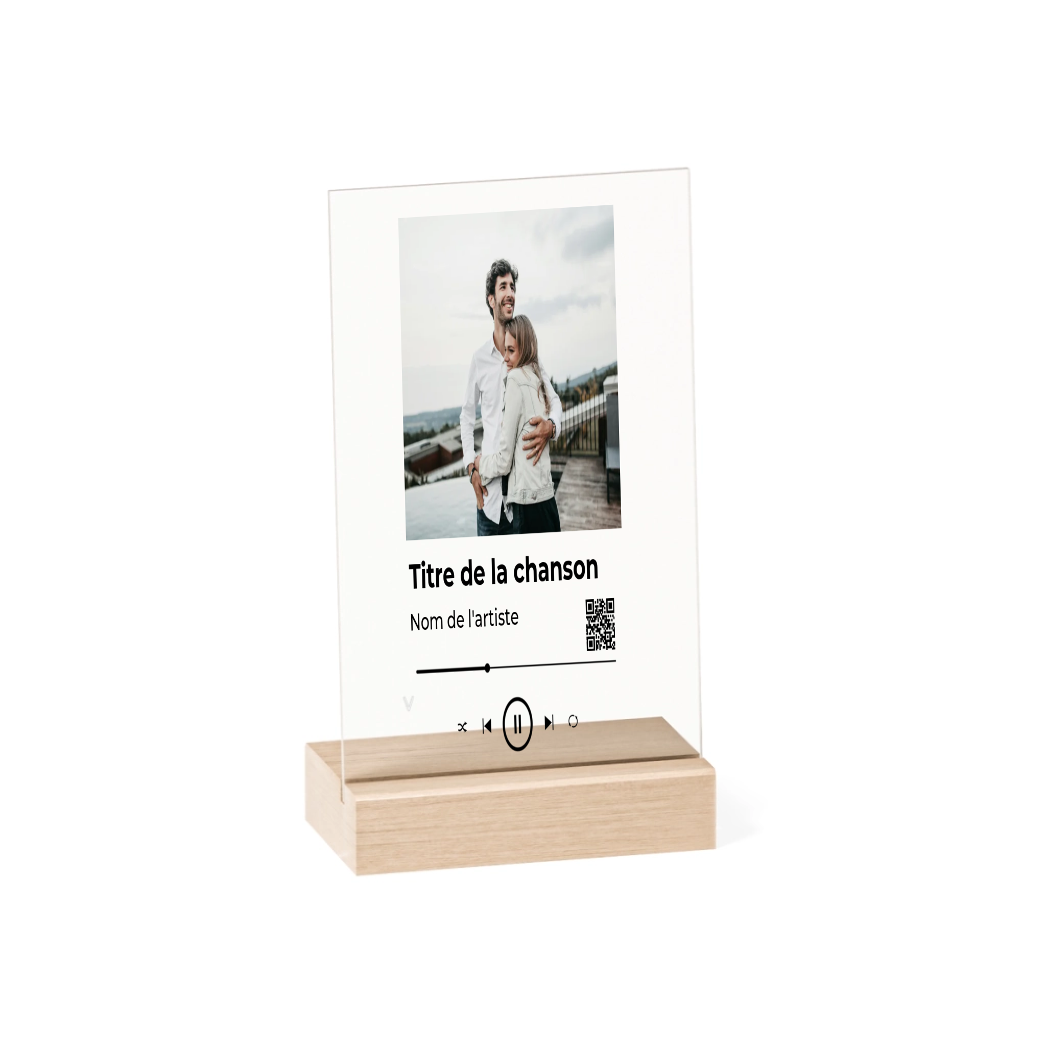Plaque Acrylique Personnalisable – Photo & Chanson