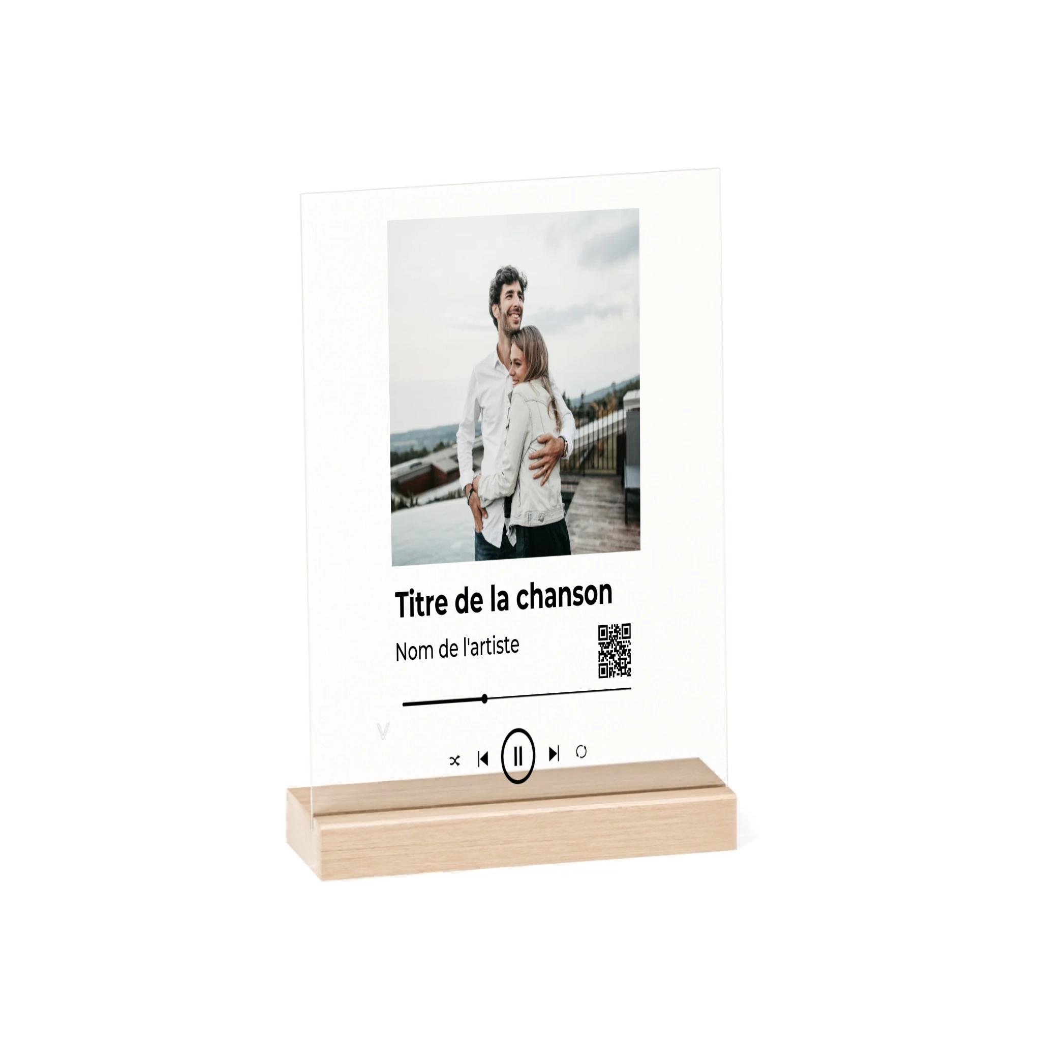 Plaque Acrylique Personnalisable – Photo & Chanson